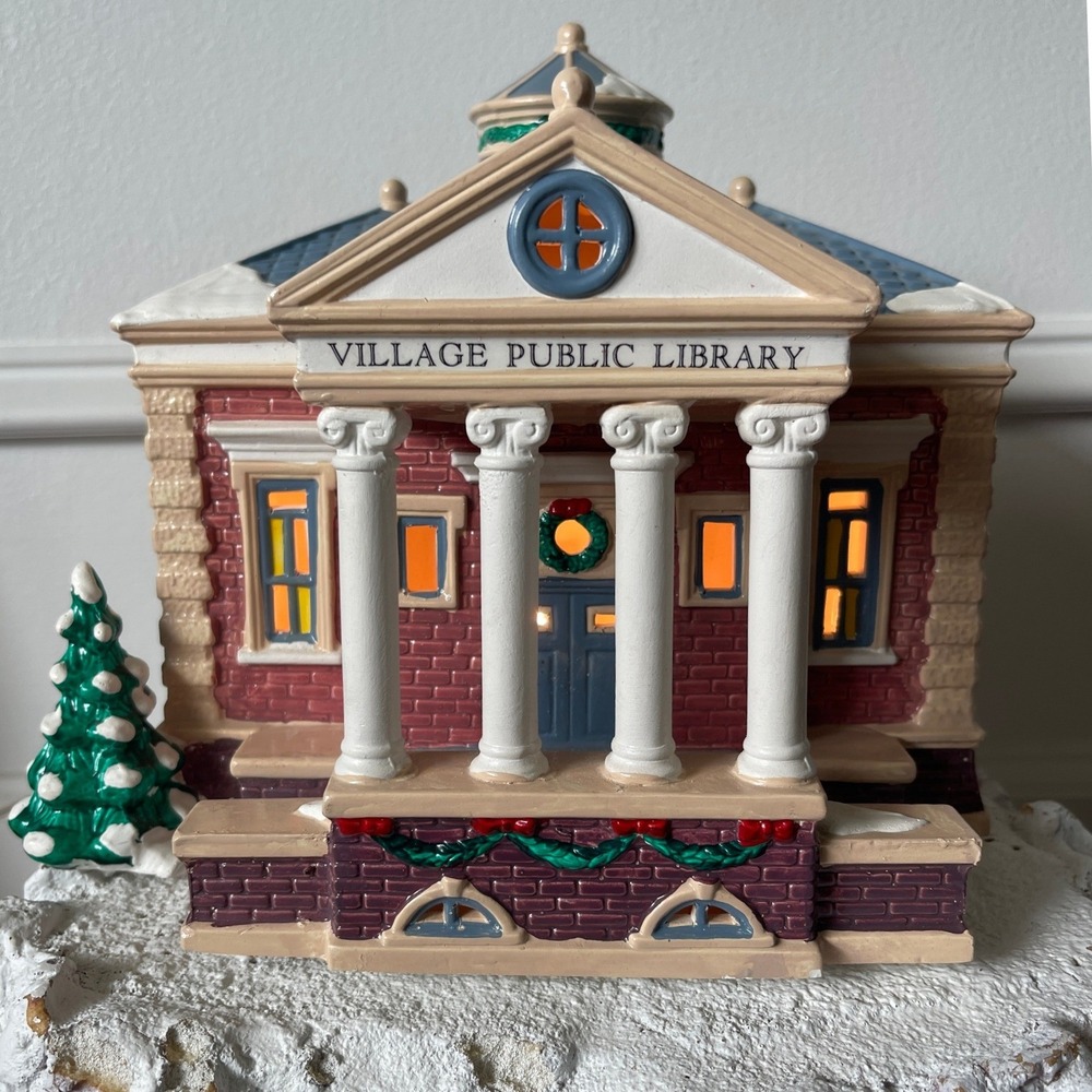 Dept 56 Snow Village PUBLIC LIBRARY 1993 Christmas Village #5440-2 Unboxed